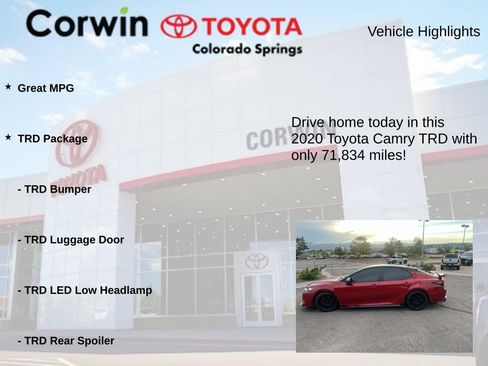 Used 2020 Toyota Camry TRD FWD image 7