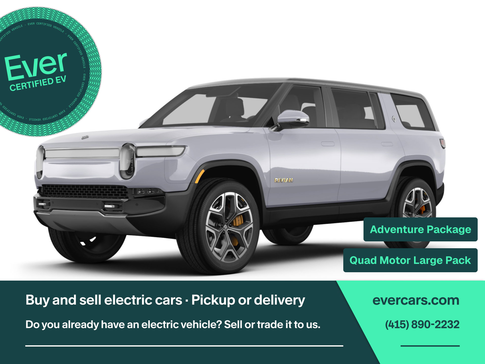 Used 2023 Rivian R1S Adventure Quad AWD/4WD image 1