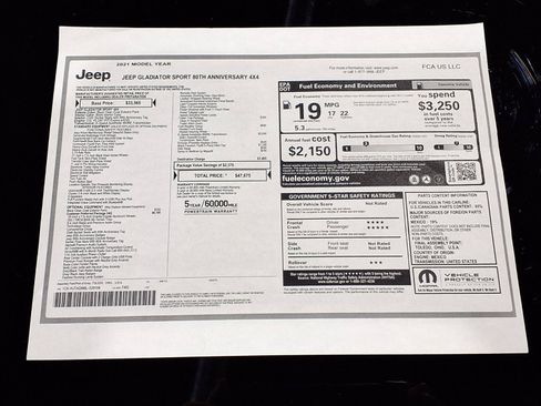 Used 2021 Jeep Gladiator Sport w/ Quick Order Package 24Q 80Th AWD/4WD image 25