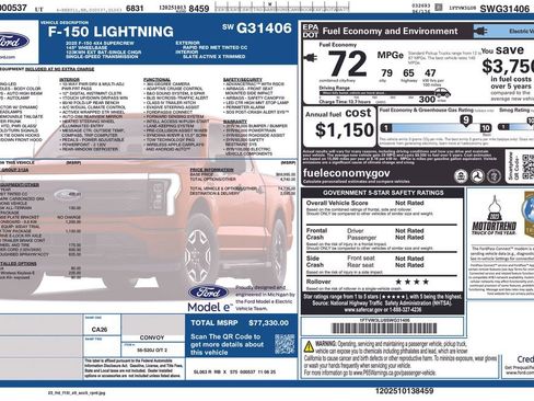 New 2025 Ford F150 Lightning Flash AWD/4WD image 2