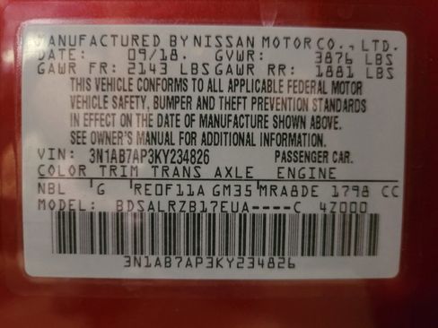 Used 2019 Nissan Sentra SR FWD image 33