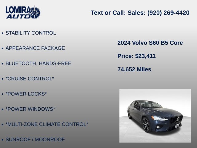 Used 2024 Volvo S60 B5 Core AWD/4WD image 8