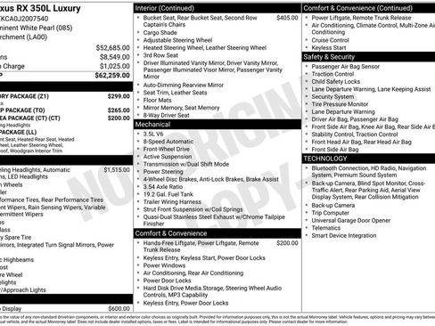 Used 2018 Lexus RX 350L Luxury w/ Accessory Package FWD image 8