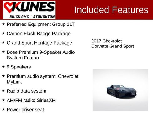 Used 2017 Chevrolet Corvette Grand Sport w/ Grand Sport Heritage Package RWD image 5