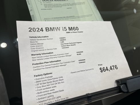 Certified 2024 BMW i5 M60 w/ Executive Package image 18