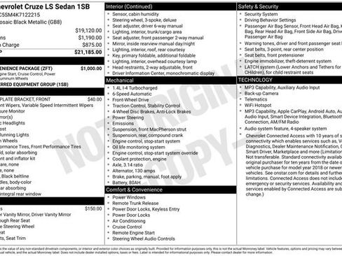 Used 2019 Chevrolet Cruze LS w/ LS Convenience Package FWD image 16