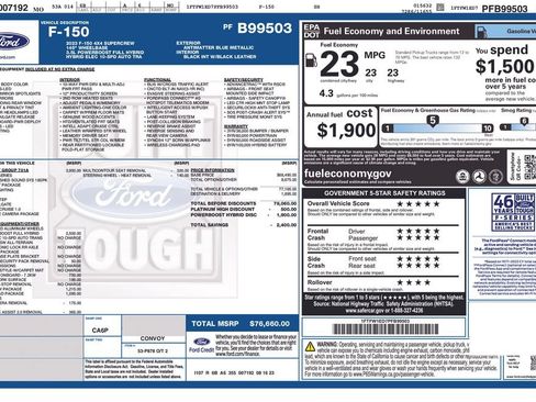 Used 2023 Ford F150 Platinum w/ Equipment Group 701A High AWD/4WD image 5