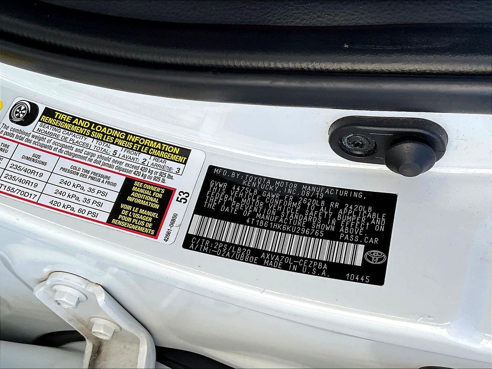 Used 2019 Toyota Camry XSE FWD image 19