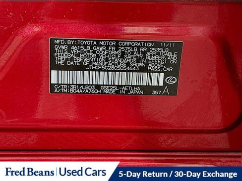 Used 2012 Lexus IS 250 AWD w/ Premium Pkg Value Edition image 34