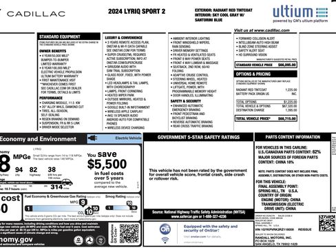Used 2024 Cadillac Lyriq Sport RWD image 16