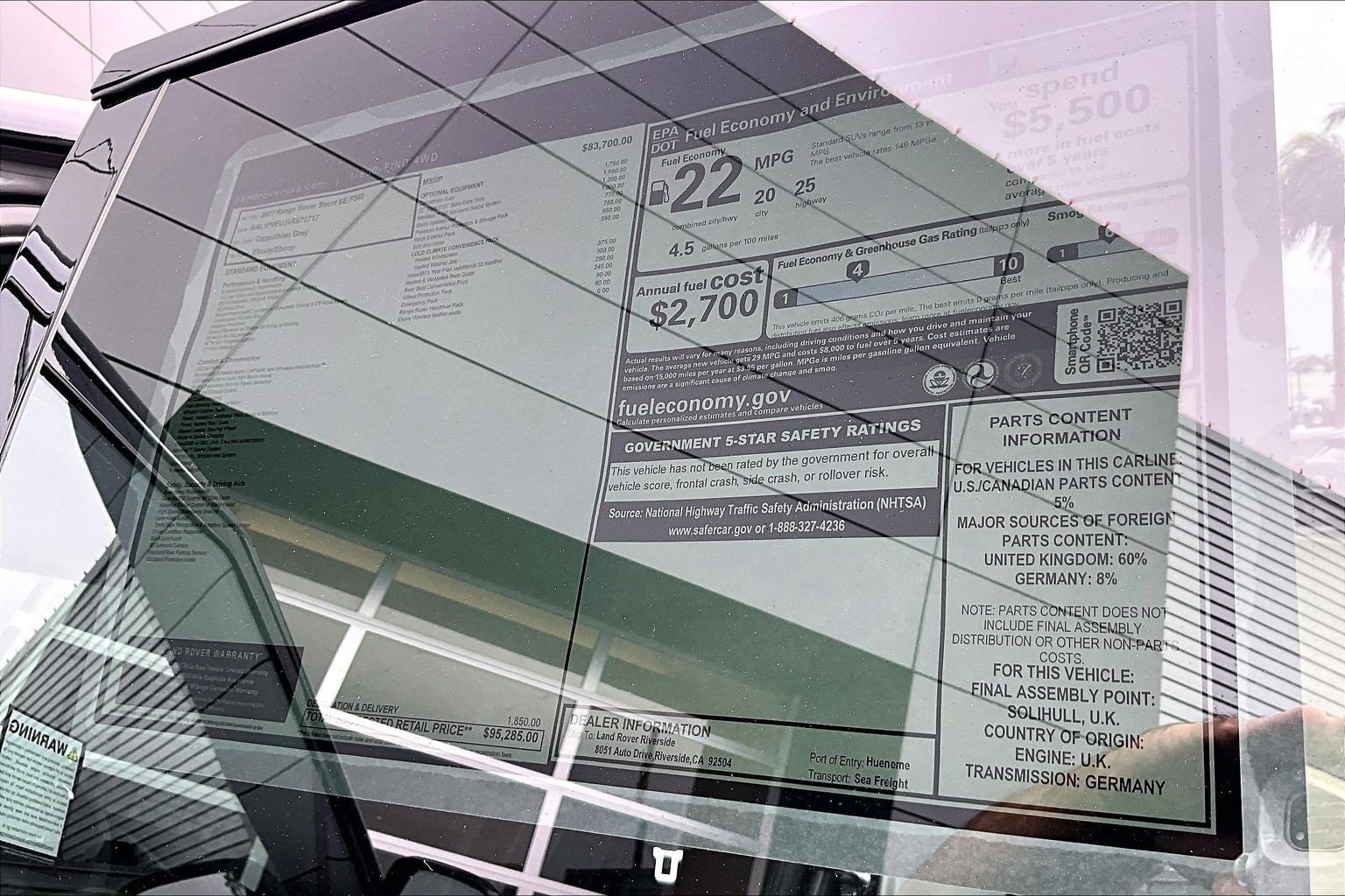 New 2027 Land Rover Range Rover Sport SE AWD/4WD image 13