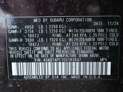 Certified 2025 Subaru Outback Touring image 37