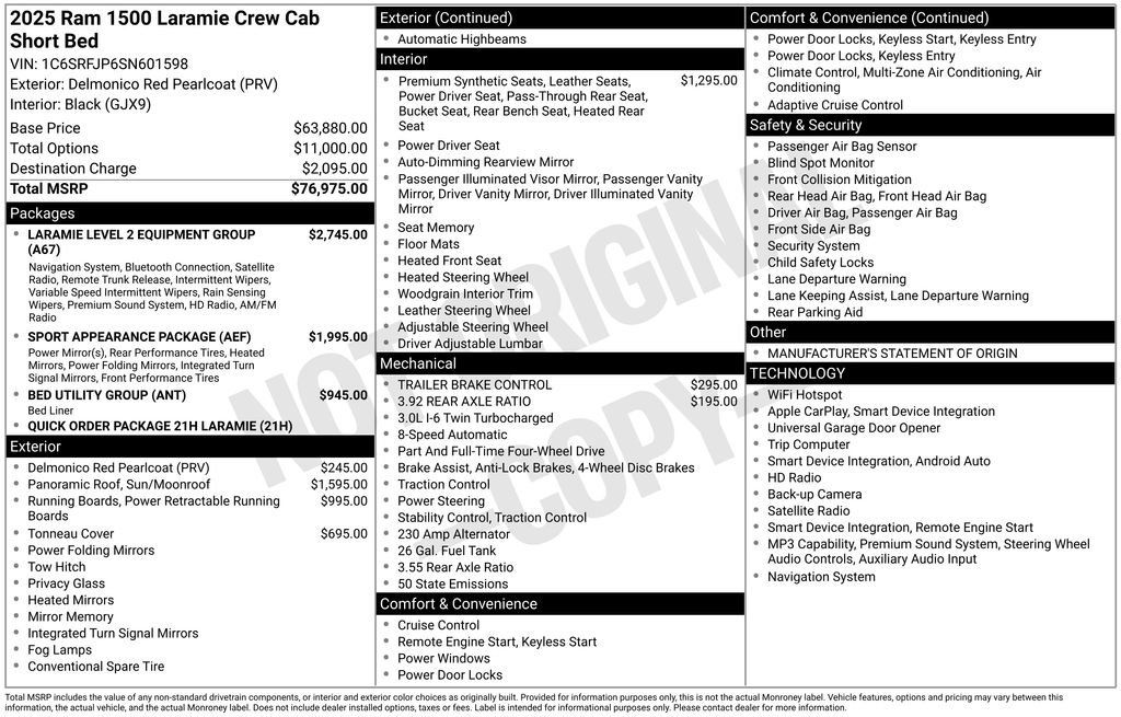 Used 2025 RAM 1500 Laramie AWD/4WD image 36