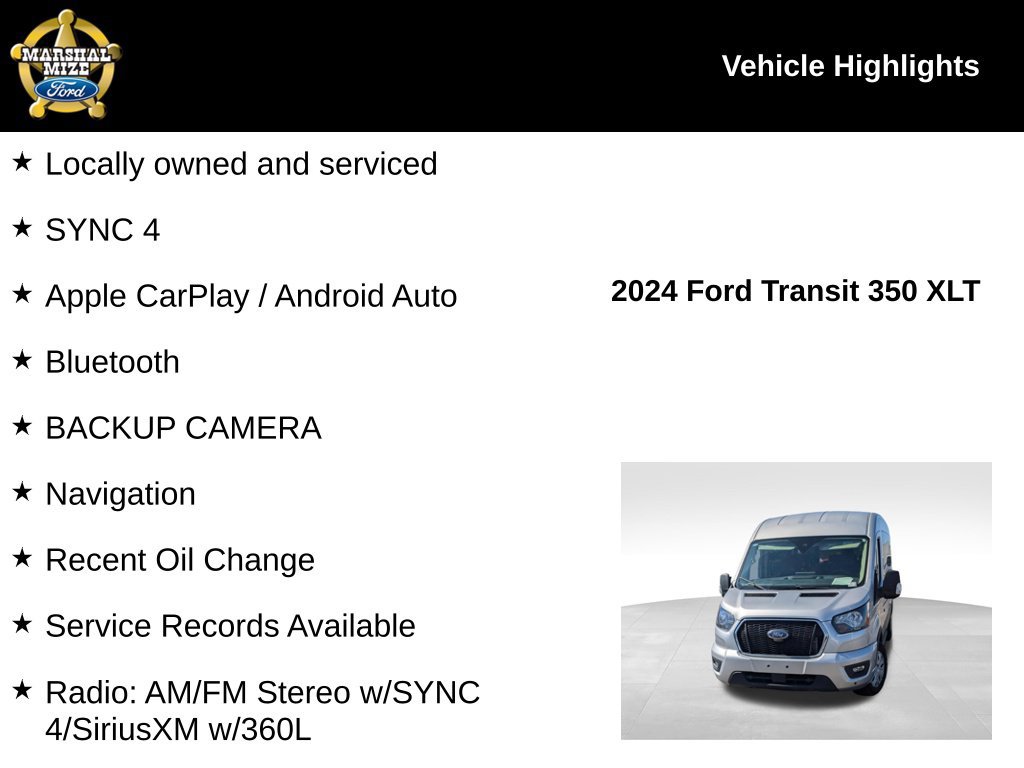 Certified 2024 Ford Transit 350 XLT RWD image 2