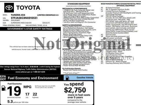 Used 2022 Toyota Tundra Limited w/ TRD Off-Road Package image 2