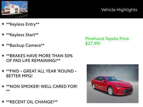 Used 2025 Toyota Camry LE image 13