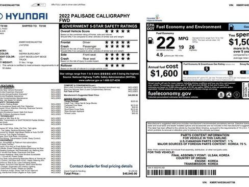 Used 2022 Hyundai Palisade Calligraphy w/ Cargo Package image 3