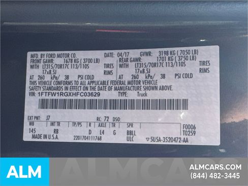 Used 2017 Ford F150 Raptor w/ Equipment Group 802A Luxury image 35