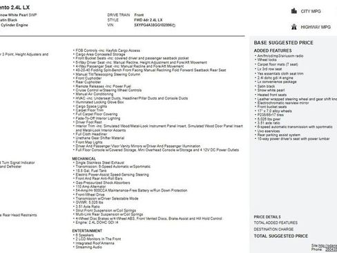 Used 2016 Kia Sorento LX w/ LX Convenience Package image 1