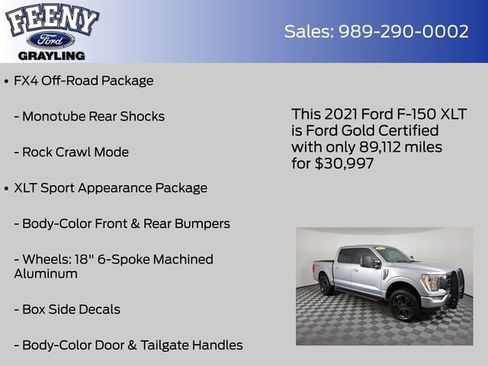 Certified 2021 Ford F150 XLT w/ Equipment Group 302A High image 22