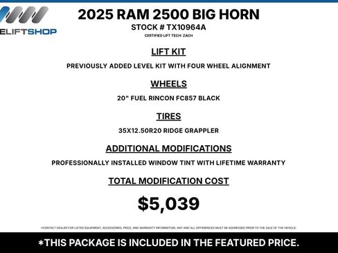 Used 2025 RAM 2500 Big Horn AWD/4WD image 2