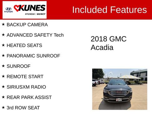 Used 2018 GMC Acadia SLT FWD image 2