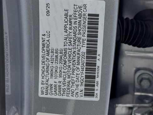 Certified 2025 Honda Accord SE image 41