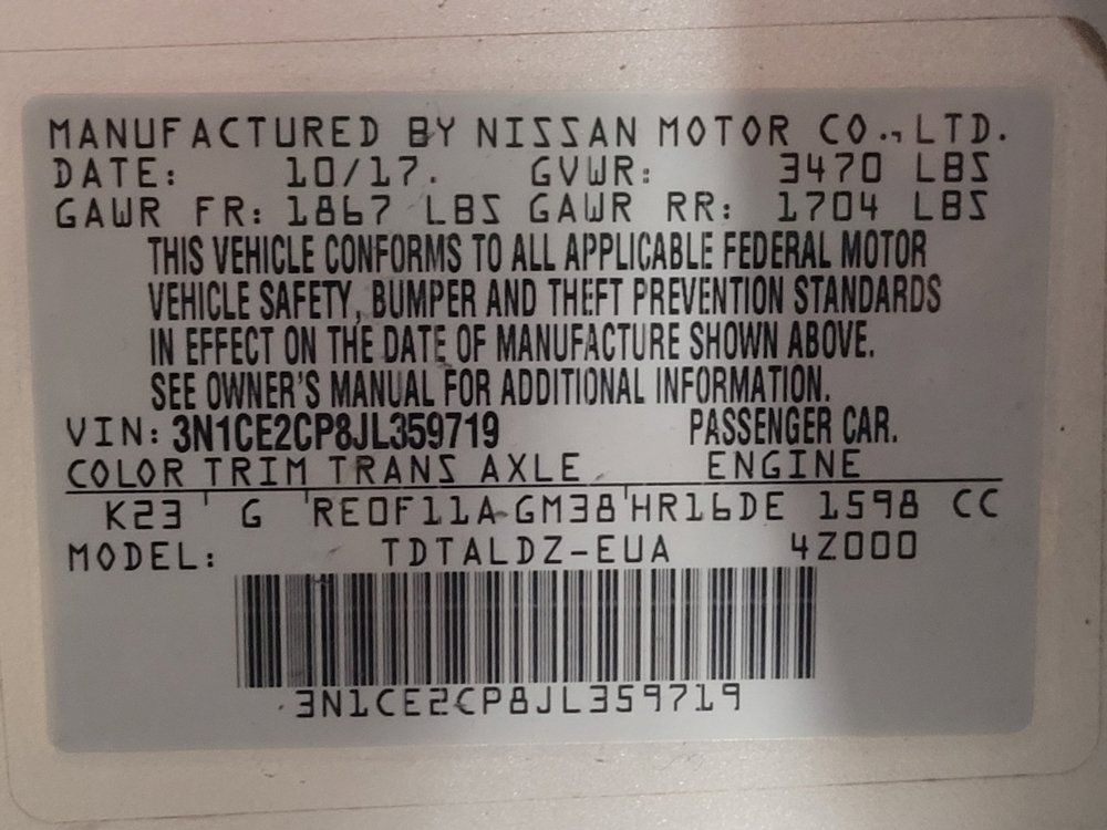 Used 2018 Nissan Versa Note SV FWD image 33