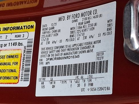 Certified 2022 Ford Bronco Sport Big Bend image 25