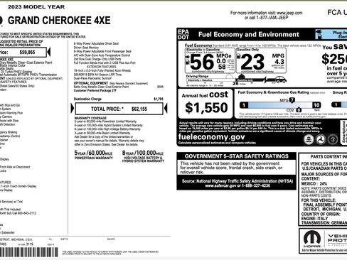 Used 2023 Jeep Grand Cherokee 4WD 4xe image 3