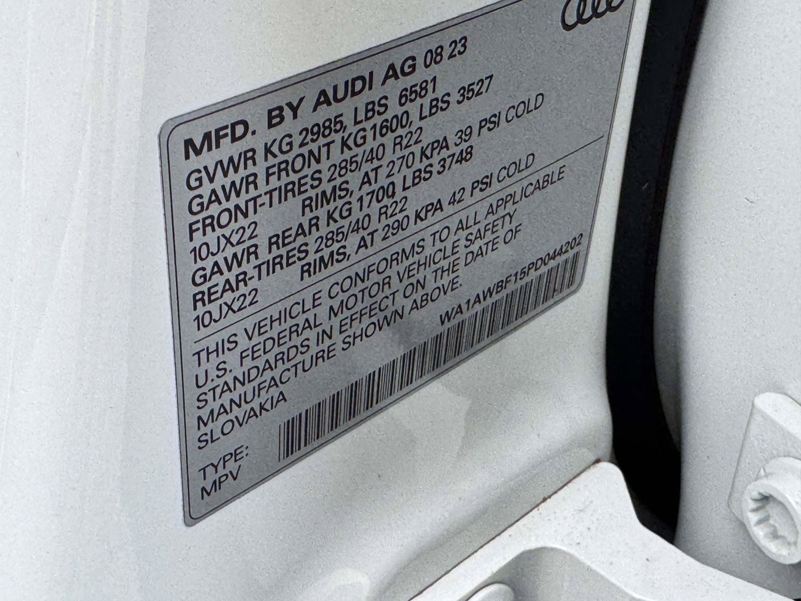 Used 2023 Audi SQ8 Premium Plus w/ Executive Package AWD/4WD image 47