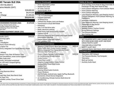 Used 2022 GMC Terrain SLE w/ Driver Convenience Package AWD/4WD image 3