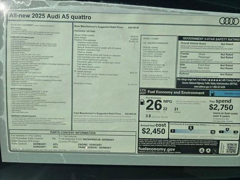 New 2025 Audi A5 2.0T Premium Plus image 19