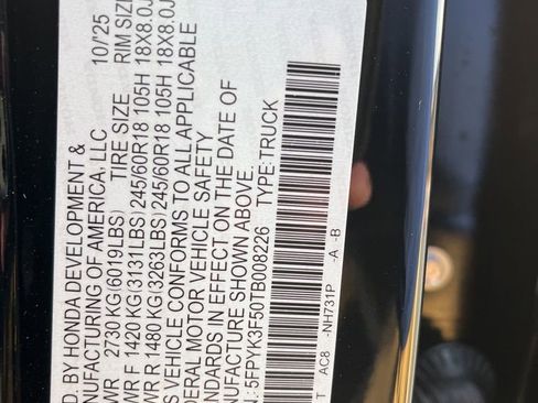 New 2026 Honda Ridgeline RTL image 5