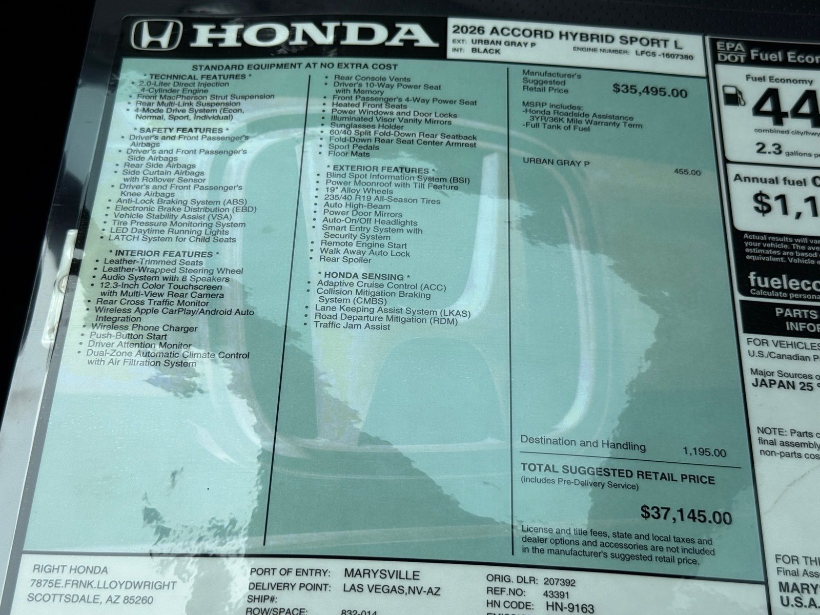 New 2026 Honda Accord Sport image 29