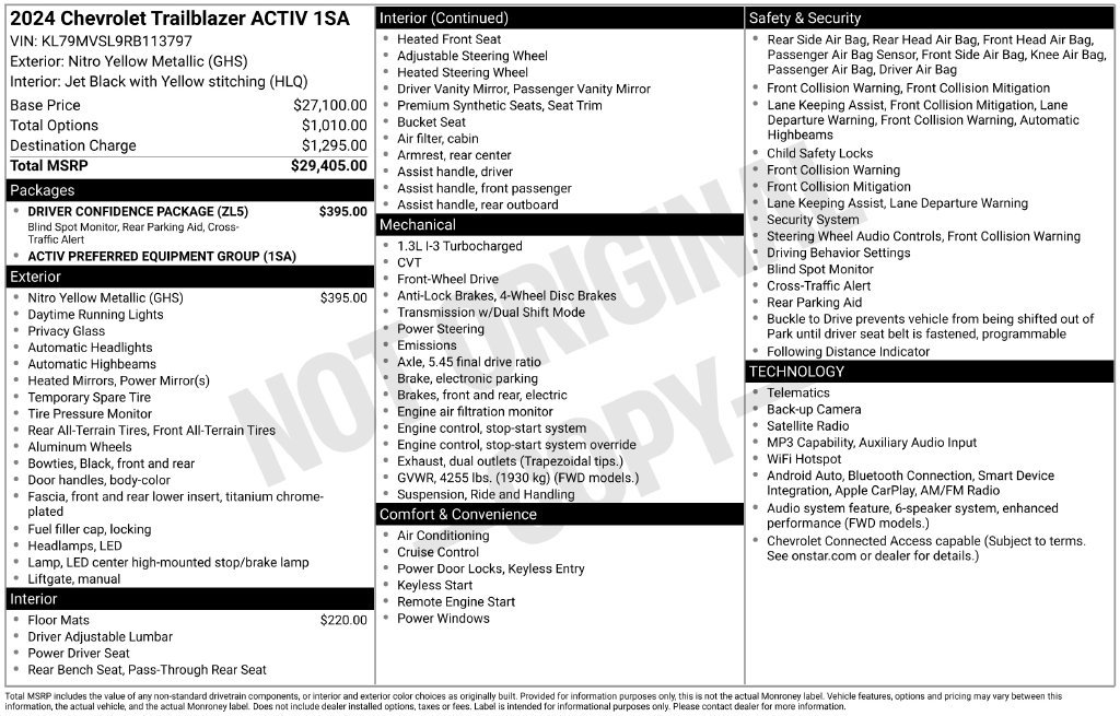 Used 2024 Chevrolet TrailBlazer ACTIV w/ Driver Confidence Package FWD image 5