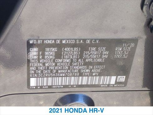 Certified 2021 Honda HR-V LX image 26