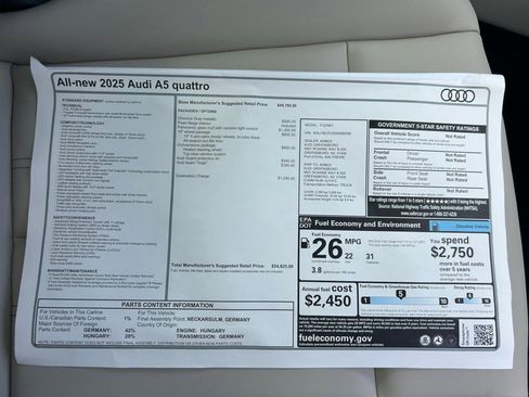 New 2025 Audi A5 2.0T Premium image 33