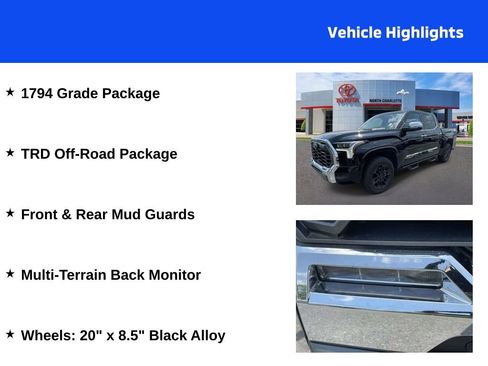 Used 2024 Toyota Tundra 1794 Edition w/ TRD Off-Road Package AWD/4WD image 4