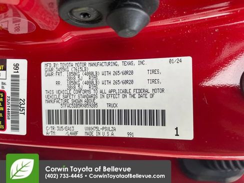 Used 2024 Toyota Tundra Limited w/ TRD Off-Road Package AWD/4WD image 23