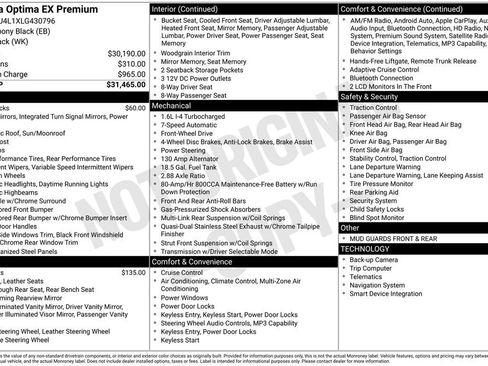 Used 2020 Kia Optima Premium image 12