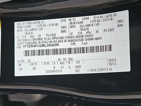 Used 2021 Ford Ranger Lariat w/ Equipment Group 501A High image 35