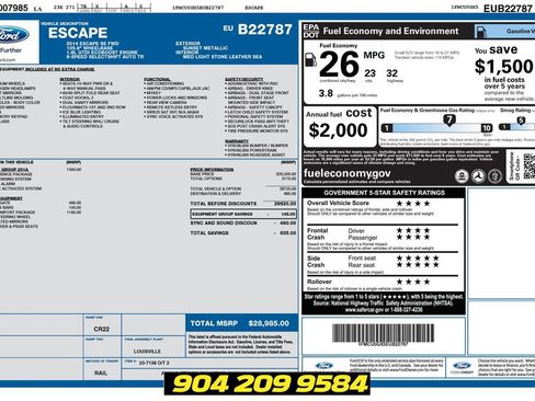 Used 2014 Ford Escape SE w/ Equipment Group 201A FWD image 38