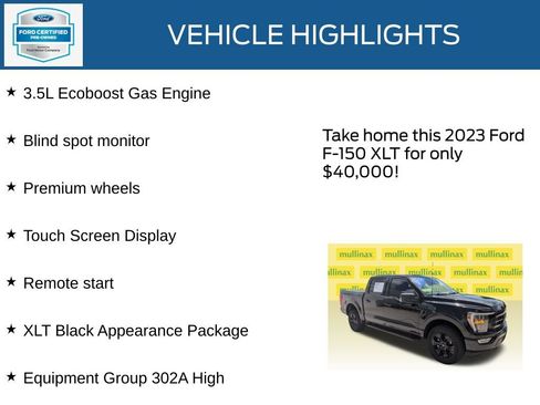 Certified 2023 Ford F150 XLT w/ Equipment Group 302A High AWD/4WD image 21