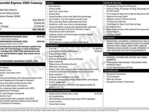 New 2025 Chevrolet Express 3500 Work Van w/ Power Convenience Package image 6