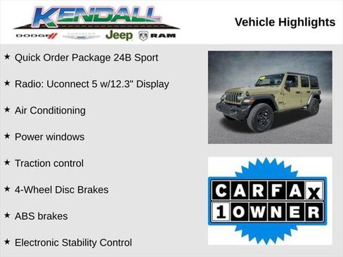 Certified 2025 Jeep Wrangler Unlimited Sport AWD/4WD image 3