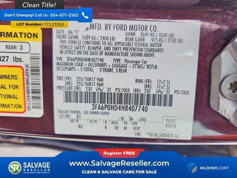 Used 2017 Ford Fusion SE w/ Fusion SE Technology Package image 16