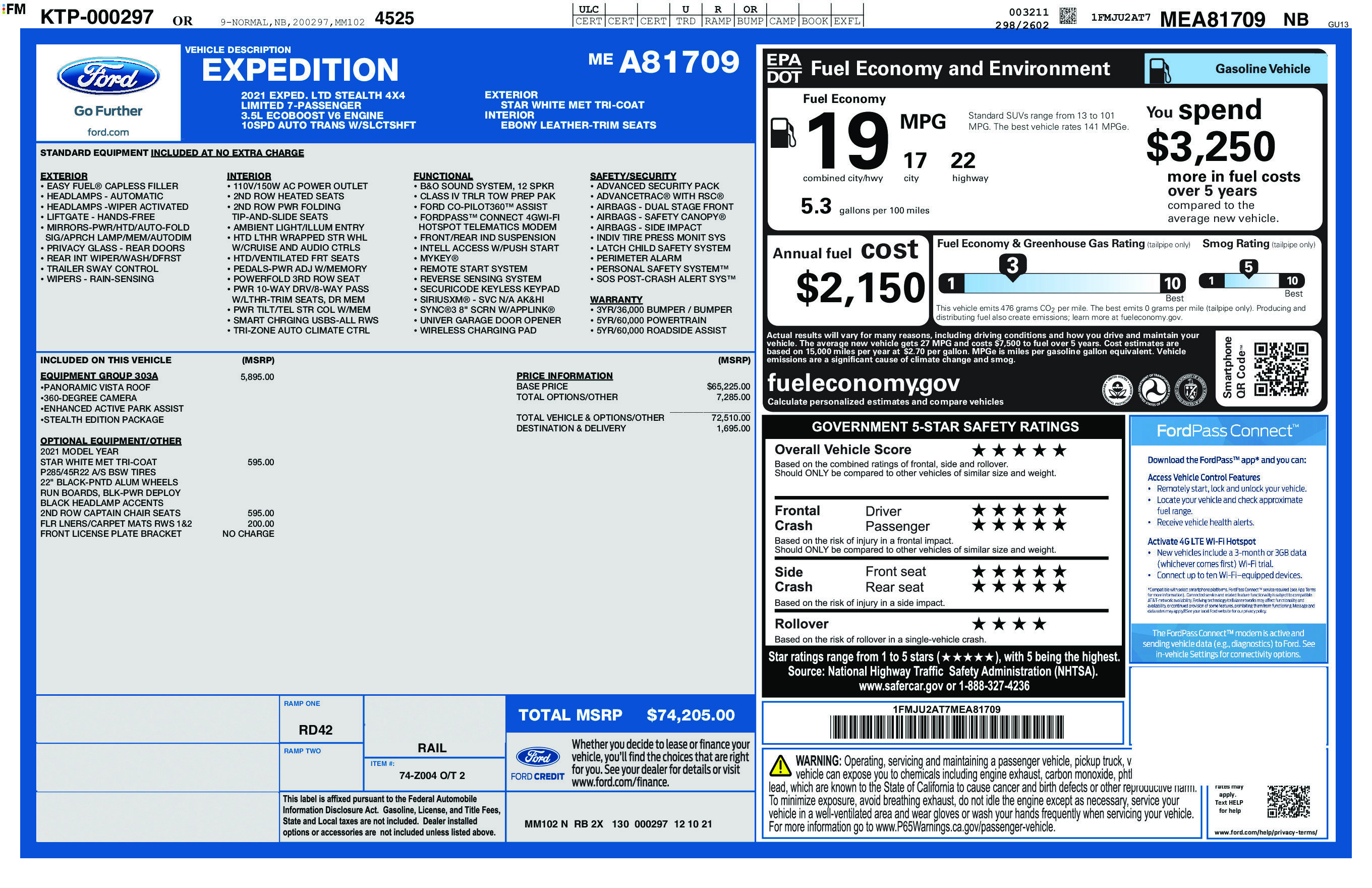 Used 2021 Ford Expedition Limited AWD/4WD image 8