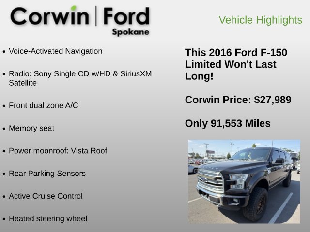 Used 2016 Ford F150 Limited AWD/4WD image 6