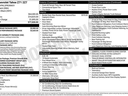 Used 2023 Chevrolet Tahoe Z71 w/ Z71 Off-Road Package AWD/4WD image 2